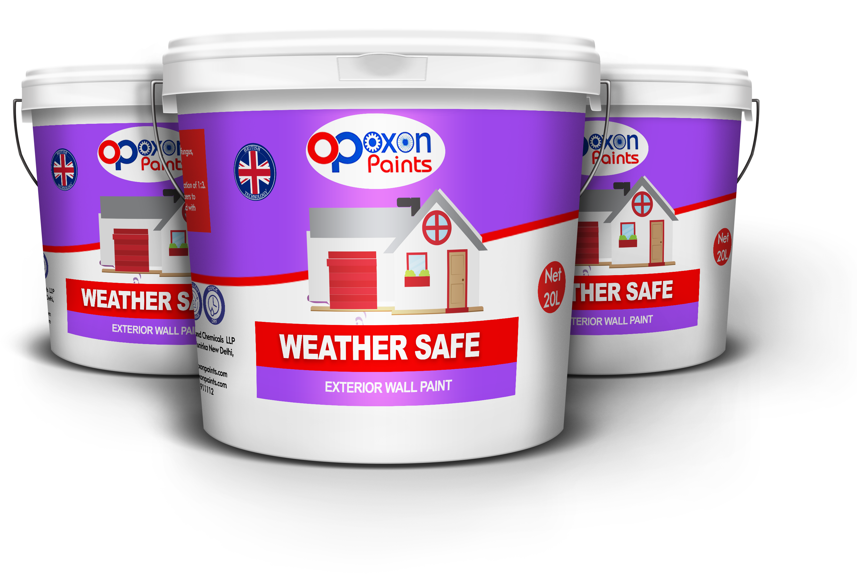 Weather Safe Paint Bucket 3in1 (3138x2472), Png Download
