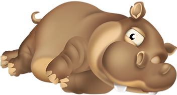 Clipart Hippo Brown - Hay Day Hippo (351x351), Png Download