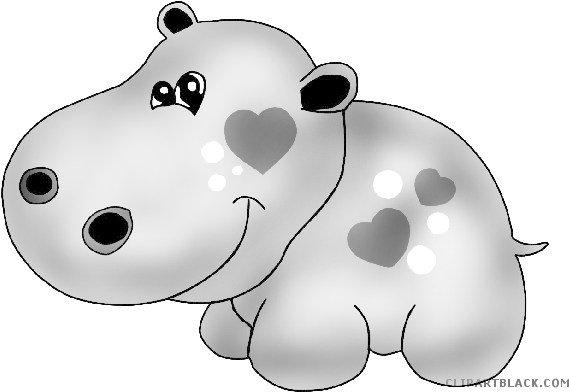 Svg Freeuse Download Clipartblack Com Animal Free Black - Hippopotamus (600x400), Png Download