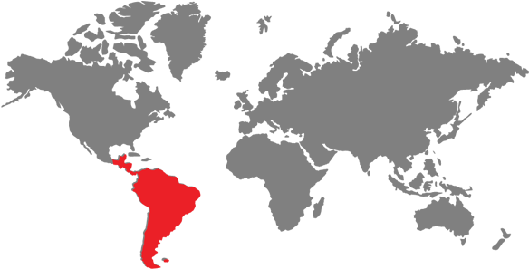 Collection Of Free America Vector Worldmap Download - South America In The World Map (605x315), Png Download