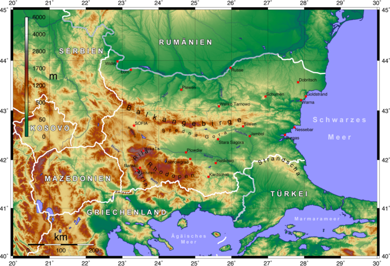 Usa World Maps With X - Balkans Topographic Map (768x524), Png Download