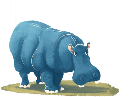 Hippo - Hippopotamus (482x362), Png Download