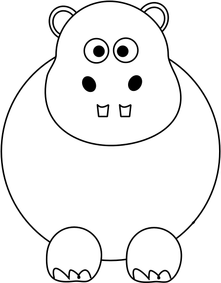 Hippopotamus (566x800), Png Download