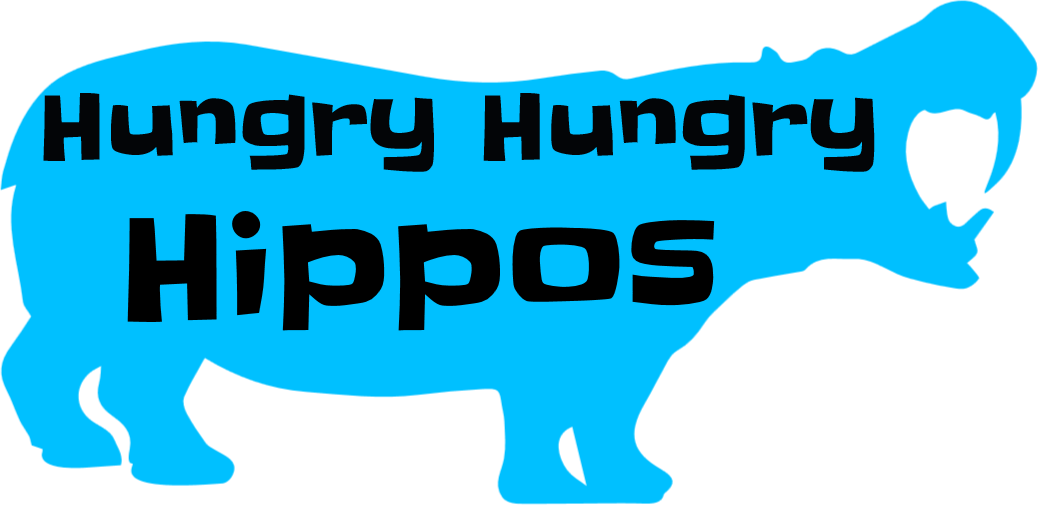 Hippos Lazy Couple Lose - Hungry Hungry Hippo Logo (1038x505), Png Download