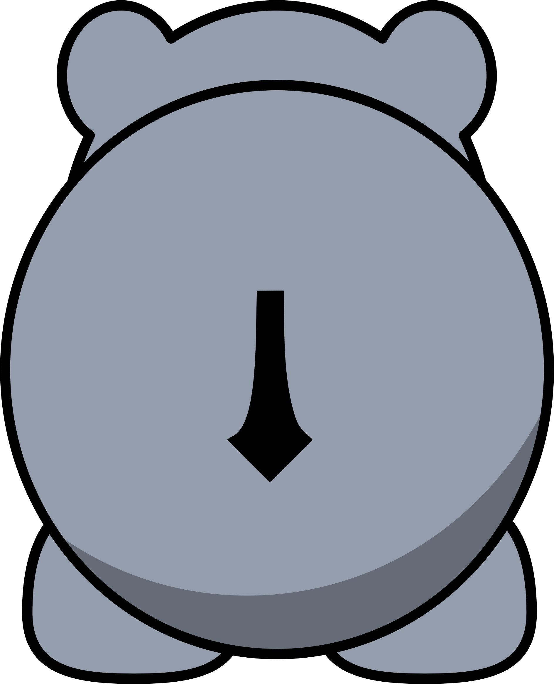 This Free Icons Png Design Of Hippo Back (1888x2333), Png Download