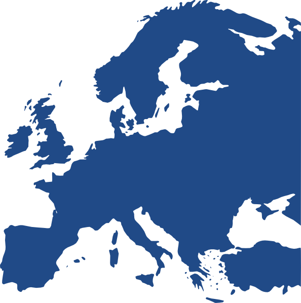 Europe Map Clip Art Of Equidistant At - History Of The Reformation In Europe (594x598), Png Download