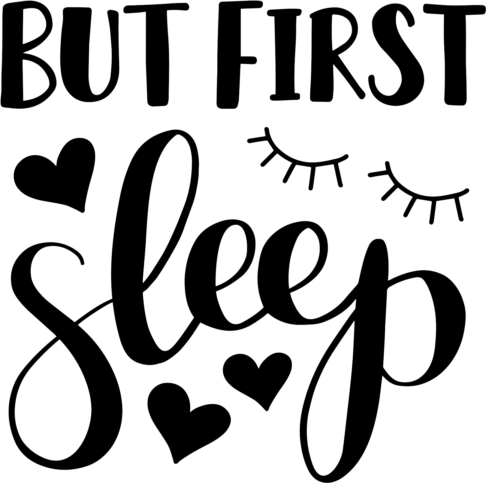 But First Sleep Free Planner Stickers Cut File - Silhouette Sleep (2000x2000), Png Download