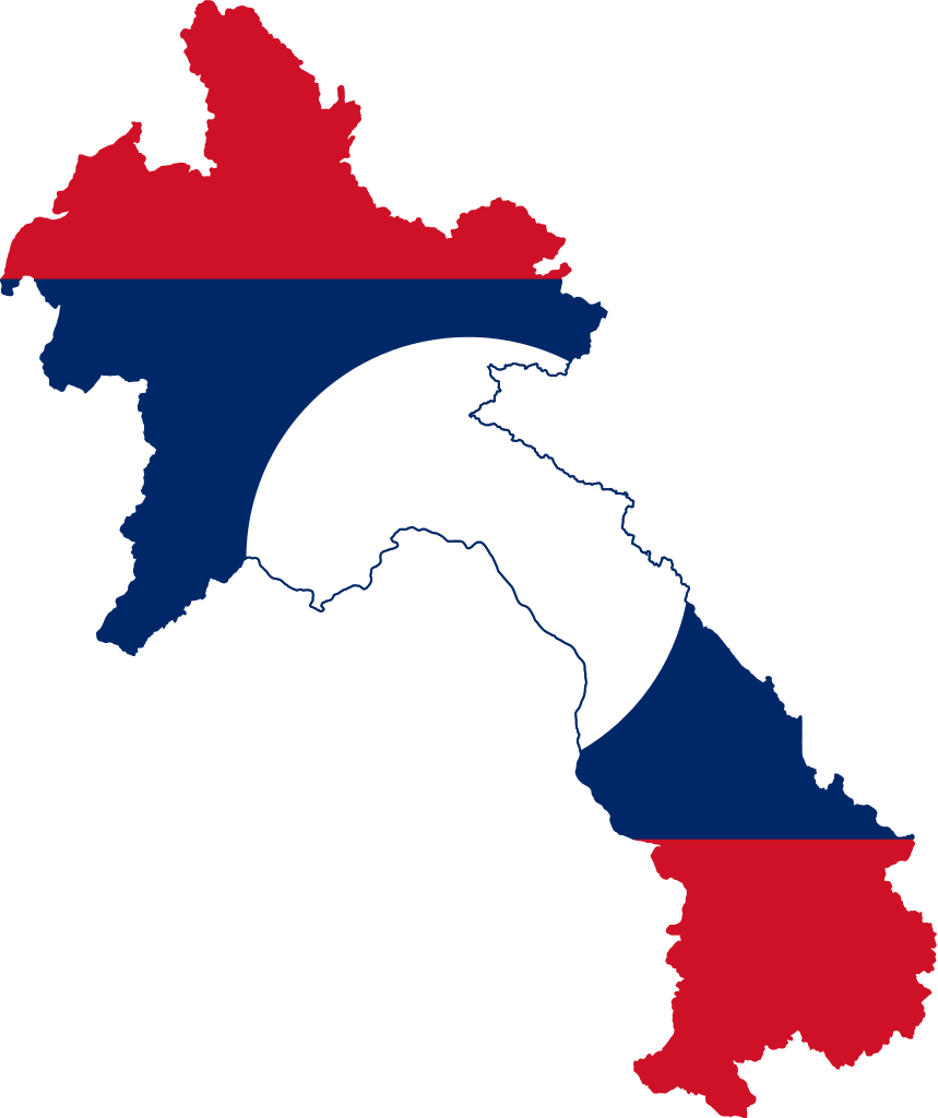 Widescreen Pixels - Flag Map Of Laos (859x1024), Png Download