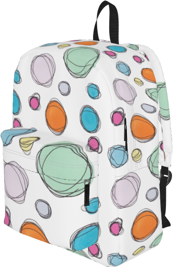 Scribble Dots Backpack - Diaper Bag (590x590), Png Download