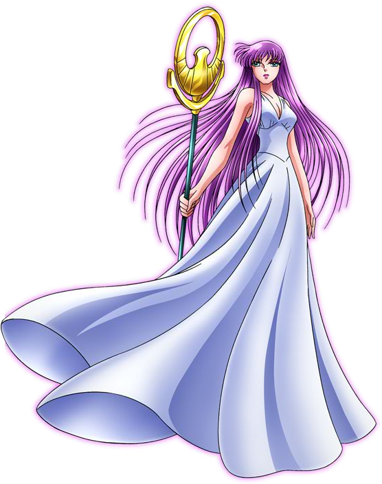 Athena - Saint Seiya Saori Kido (600x748), Png Download