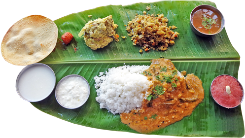 South Indian Meal Thali - South Indian Meals Png (496x300), Png Download