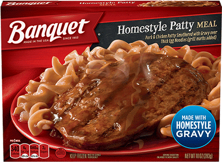 Banquet Chicken Fried Beef Steak Meal - 10 Oz Box (500x500), Png Download