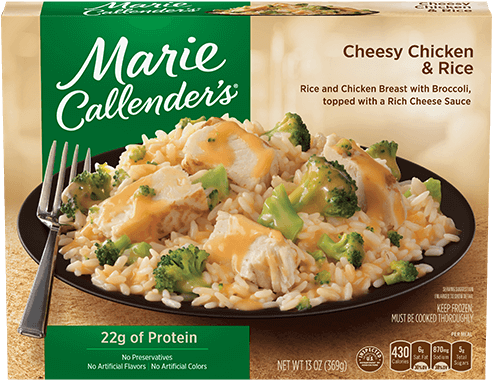 Cheesy Chicken & Rice - Frozen Dinners (500x500), Png Download