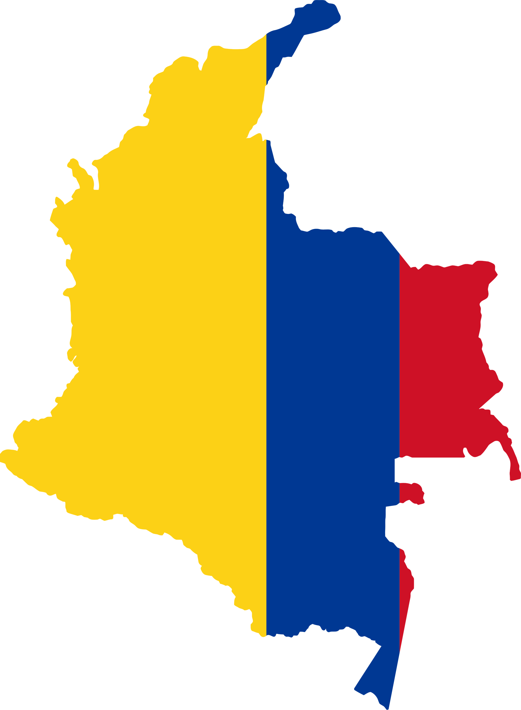 This Free Icons Png Design Of Colombia Map Flag (1760x2400), Png Download