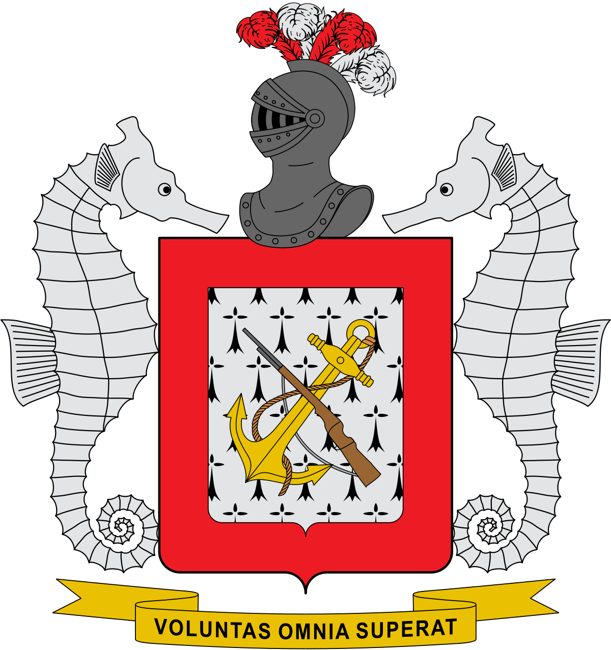 Escudo Infanteria De Marina Colombia (1200x1277), Png Download
