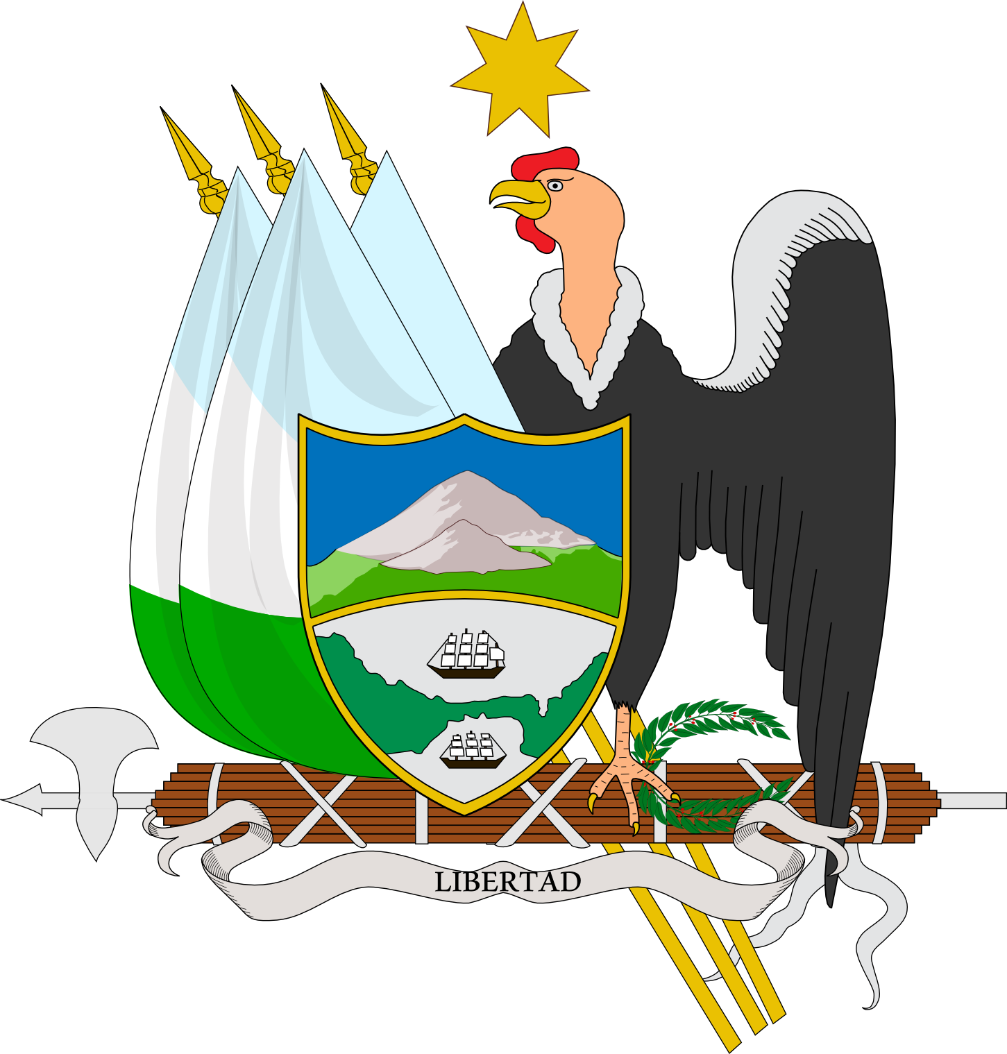 Flag, Coat Of Arms - Cartoon (1451x1519), Png Download