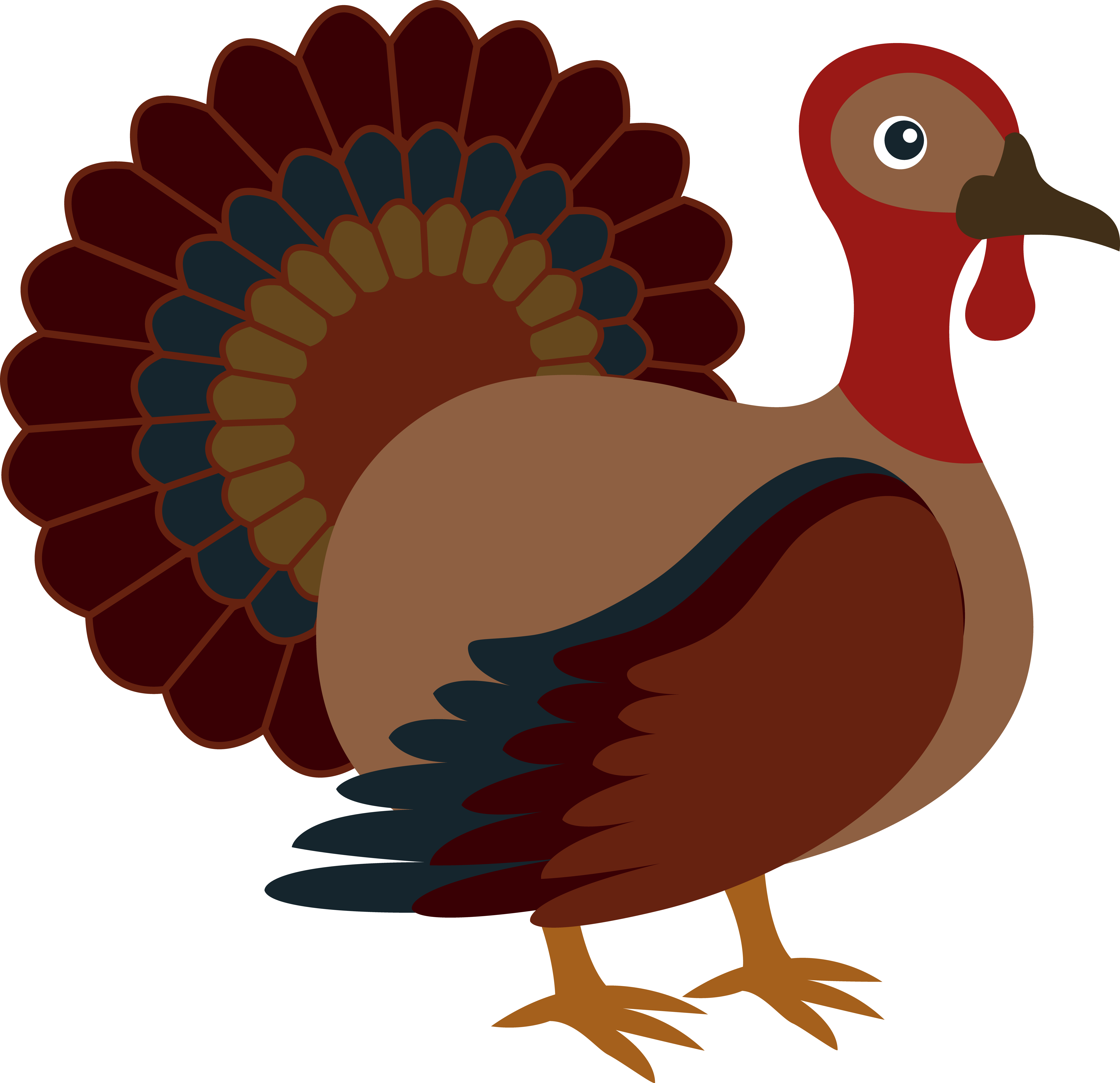 Thanksgiving Clipart Turkey - Hair (6322x6116), Png Download