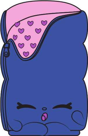 Snoozy Sleeping Bag - Shopkins Snoozy Sleeping Bag (575x475), Png Download