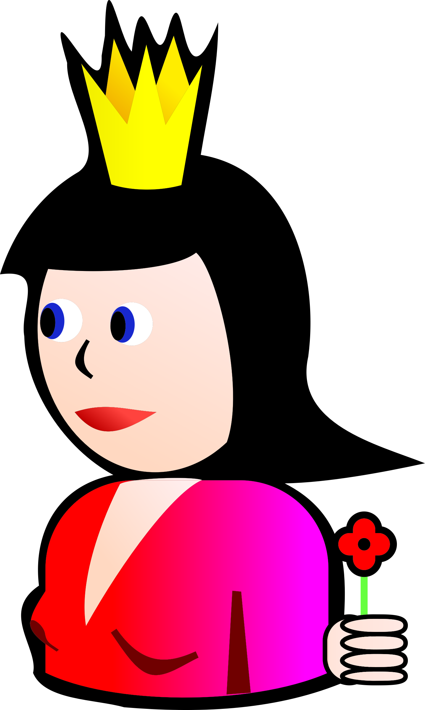 Big Image - Queen Of Spades Simple (1436x2400), Png Download