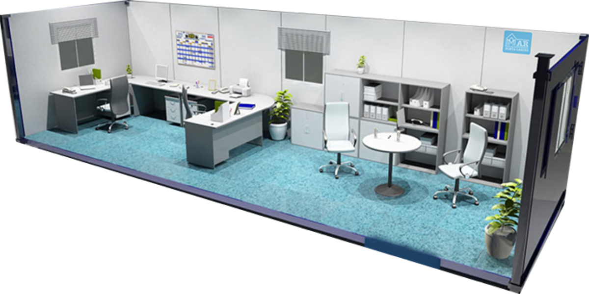 Durable - Container Van Office Design (1200x600), Png Download