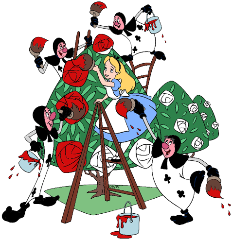Queen Yelling Alice, Cards Painting Roses Red - Painting The Roses Red Disney (477x494), Png Download