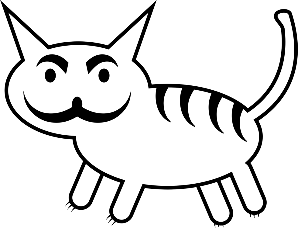 Whiskers Kitten Domestic Short-haired Cat Tail - Cat (981x750), Png Download
