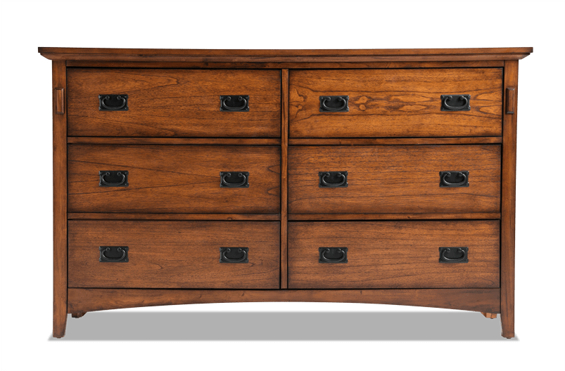 Mission Oak Ii Dresser - Bobs Furniture Mission Oak Ii (850x534), Png Download