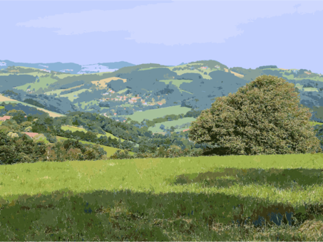 Rural Area Landscape Vegetation Natural Resource Natural - Nature (453x340), Png Download