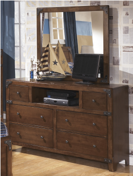 Delburne Dresser & Mirror - Signature Design By Ashley Delburne Dresser And Mirror (350x350), Png Download