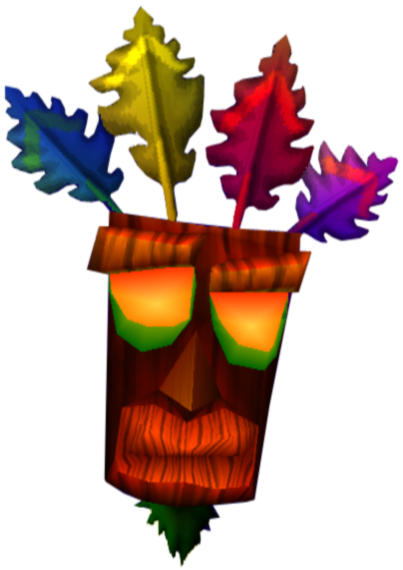 Crash 3 Aku Aku - Aku Aku Crash Bandicoot 3 (403x570), Png Download