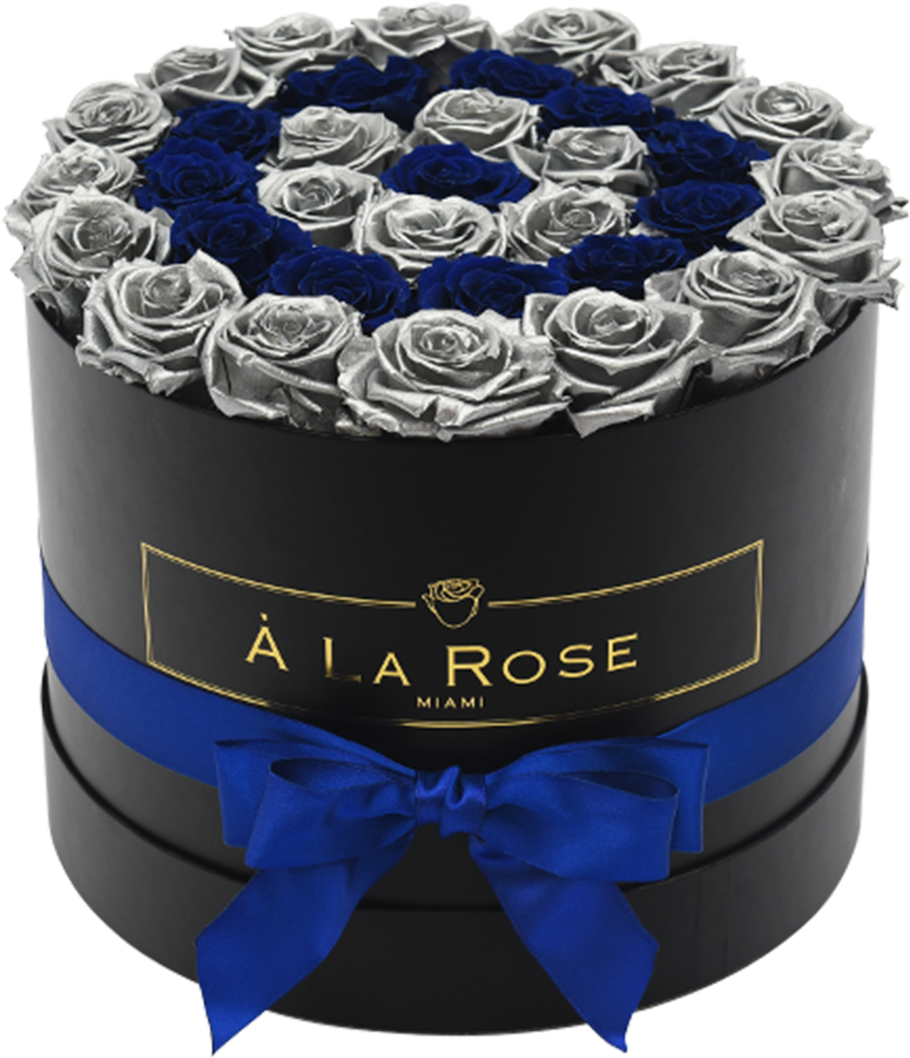 Orb Grand Blue And Silver Rows Roses - Silver (2000x2000), Png Download