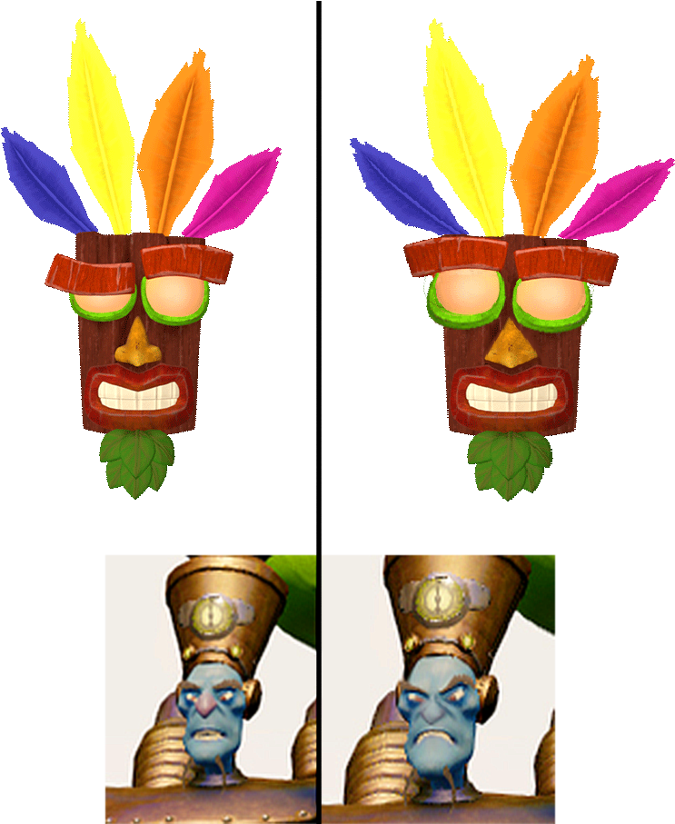 Tried Making Aku And N - Aku Aku Crash N Sane Trilogy (781x906), Png Download