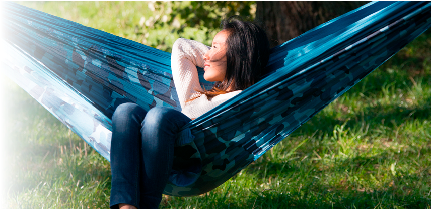 Travel Hammock - Hammock (875x415), Png Download