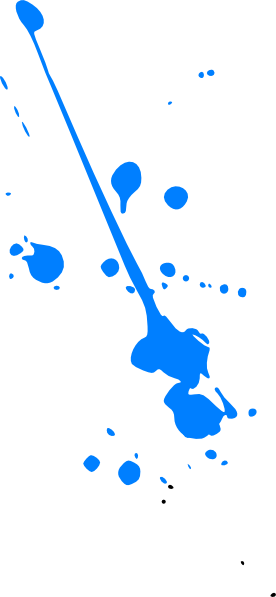 Blue Splatter Png Download - Orange Paint Splash Png (276x597), Png Download