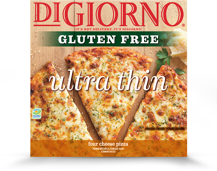 Digiorno Ultra Thin Four Cheese Frozen Pizza 9 Oz. (750x640), Png Download