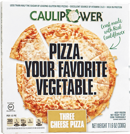 Pizza - Cauliflower Margherita Pizza Frozen (500x508), Png Download