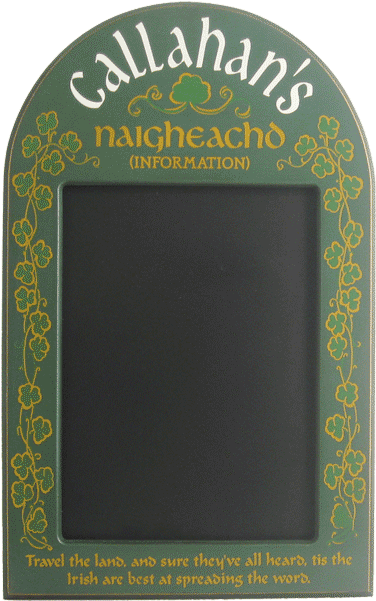 Personalized Irish Chalkboard - Circle (600x600), Png Download