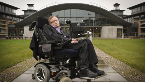 Stephen Hawking Outside The Dep - Stephen William Hawking (640x360), Png Download