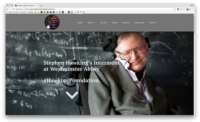 At Professor Hawking's Interment At Westminster Abbey, - Stephen Hawking 1942 2018 (700x431), Png Download