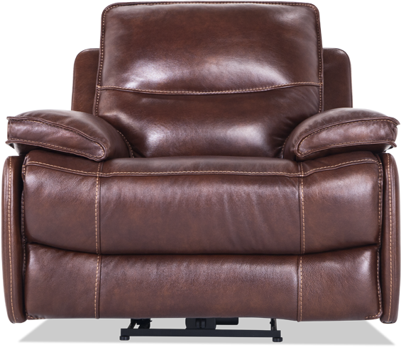 Zeus Leather Power Recliner - Recliner (846x534), Png Download