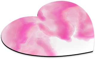 Pink Watercolor Abstract Art Heart-shaped Mousepad - Abstract Art (500x500), Png Download