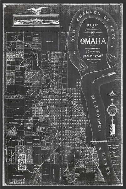 “antique Omaha Chalkboard - Big O Art (600x600), Png Download