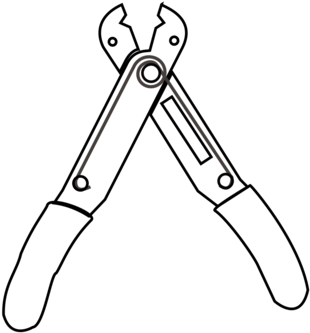 Wire Stripper Diagonal Pliers Electrical Wires & Cable - Wire Stripper Drawing In Electronics (530x750), Png Download