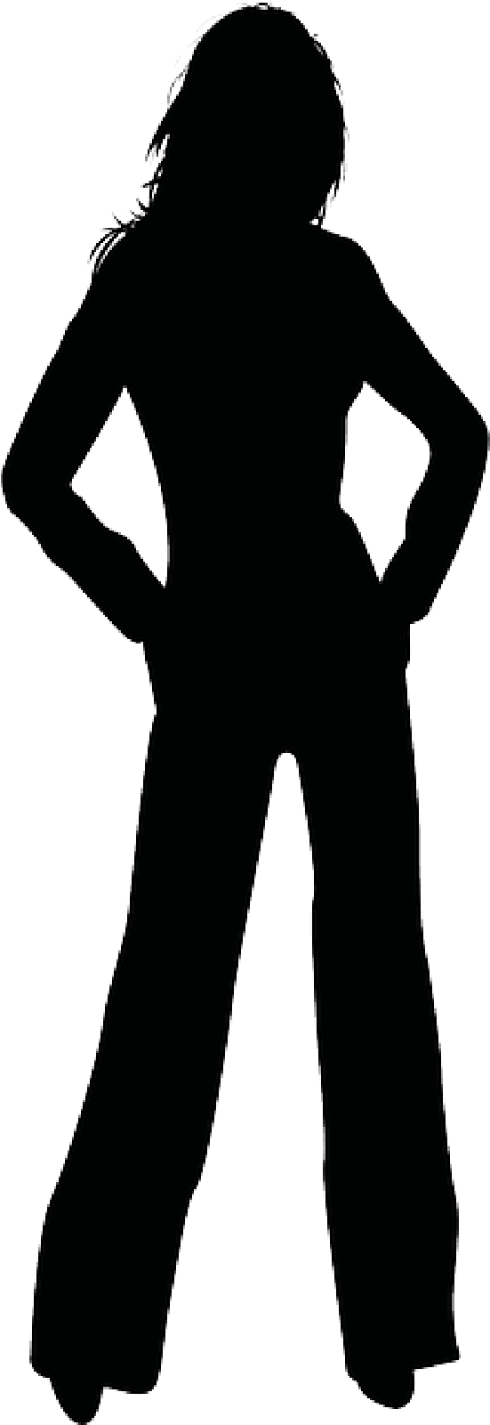 Human - Teen Girl Silhouette Png (800x1600), Png Download