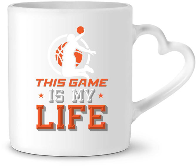 Mug Heart Basketball Life By Original T-shirt - Mug (690x850), Png Download