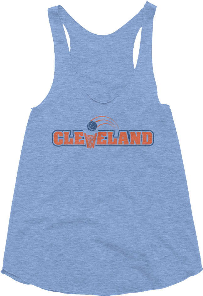 Cleveland Basketball Throwback - Yaaas In Blue Racerback Pole Fitness Tank - Black (1000x1000), Png Download