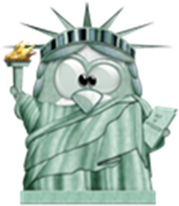 Statue Of Tux - Penguin Statue Of Liberty (420x420), Png Download