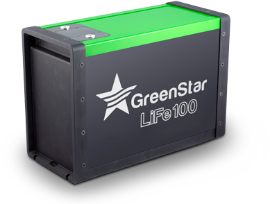 Greenstar Life100 - Batterie Lithium 100ah-super B (600x306), Png Download