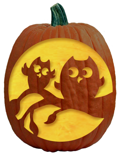 Just One Of Over 700 Free Pumpkin Carving Patterns, - Pumpkin Carving Patterns (500x500), Png Download
