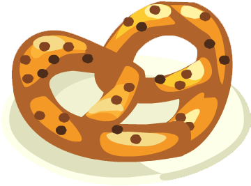Giant Pretzel - Transparent Pretzel Clipart Png (359x359), Png Download
